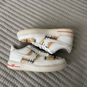 custom burberry air force 1s